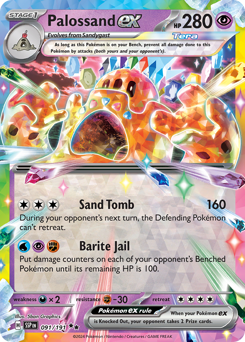 Pokemon Surging Sparks Palossand ex - 91