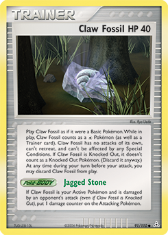 Pokemon Holon Phantoms Claw Fossil - 91