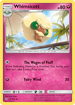 Pokemon Guardians Rising Whimsicott - 91