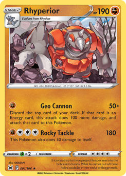Pokemon Lost Origin Rhyperior - 91