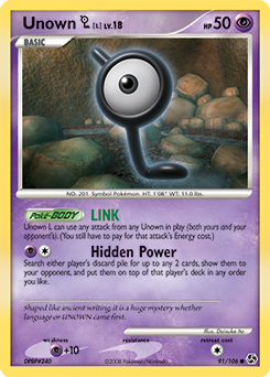 Pokemon Great Encounters Unown [L] - 91