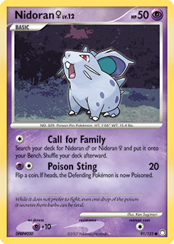 Pokemon Mysterious Treasures Nidoran ♀ - 91