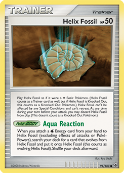Pokemon Majestic Dawn Helix Fossil - 91