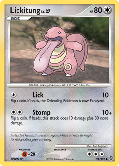 Pokemon Secret Wonders Lickitung - 91