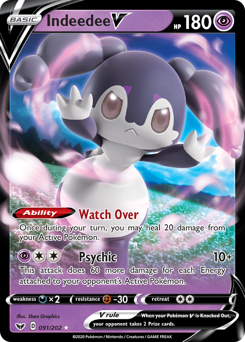 Pokemon Sword & Shield Indeedee V - 91