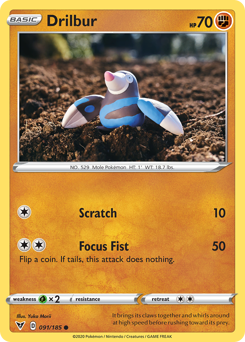 Pokemon Vivid Voltage Drilbur - 91