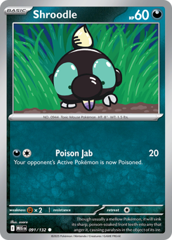 Pokemon Mega Evolution Shroodle - 91