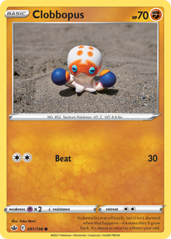Pokemon Chilling Reign Clobbopus - 91