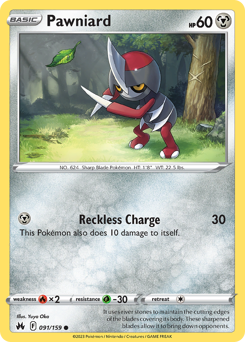 Pokemon Crown Zenith Pawniard - 91