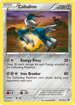 Pokemon Legendary Treasures Cobalion - 91