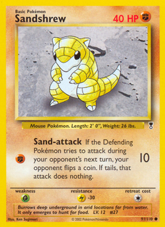 Pokemon Legendary Collection Sandshrew - 91