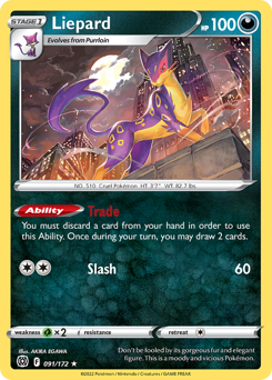 Pokemon Brilliant Stars Liepard - 91
