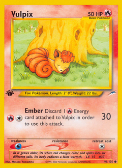 Pokemon Neo Destiny Vulpix - 91