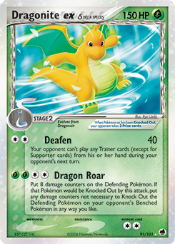 Pokemon Dragon Frontiers Dragonite ex δ - 91