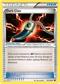 Pokemon Dark Explorers Dark Claw - 92
