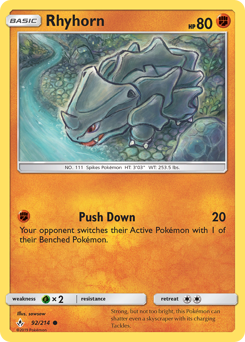 Pokemon Unbroken Bonds Rhyhorn - 92