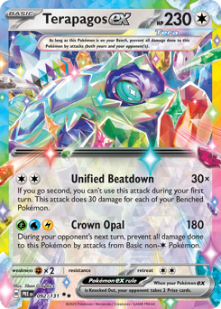 Pokemon Prismatic Evolutions Terapagos ex - 92