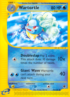 Pokemon Expedition Base Set Wartortle - 92