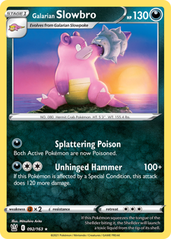Pokemon Battle Styles Galarian Slowbro - 92