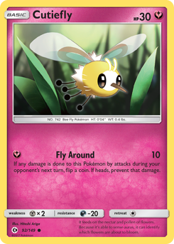Pokemon Sun & Moon Cutiefly - 92