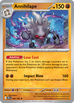 Pokemon Destined Rivals Annihilape - 92