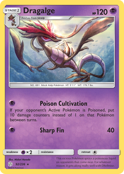 Pokemon Cosmic Eclipse Dragalge - 92