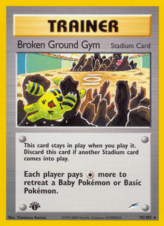 Pokemon Neo Destiny Broken Ground Gym - 92