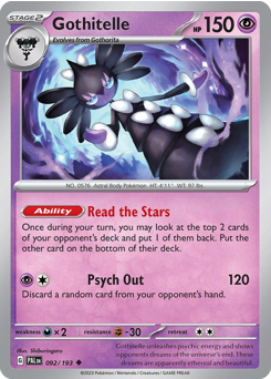 Pokemon Paldea Evolved Gothitelle - 92