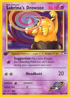 Pokemon Gym Heroes Sabrina's Drowzee - 92