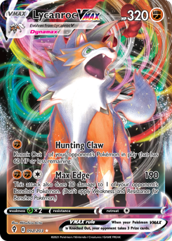 Pokemon Evolving Skies Lycanroc VMAX - 92