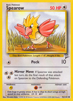 Pokemon Base Set 2 Spearow - 92