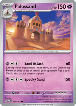 Pokemon Twilight Masquerade Palossand - 92