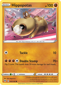 Pokemon Darkness Ablaze Hippopotas - 93