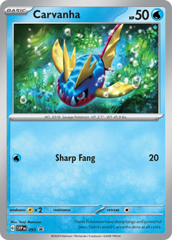 Pokemon Scarlet & Violet Black Star Promos Carvanha - 93