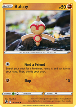 Pokemon Silver Tempest Baltoy - 93