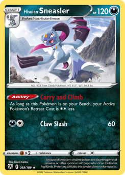 Pokemon Astral Radiance Hisuian Sneasler - 93