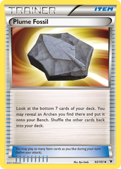 Pokemon Noble Victories Plume Fossil - 93