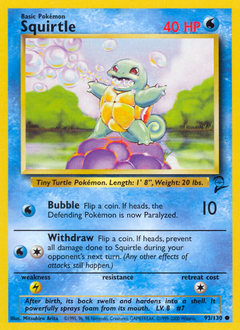 Pokemon Base Set 2 Squirtle - 93