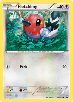 Pokemon Steam Siege Fletchling - 94