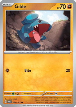 Pokemon Paradox Rift Gible - 94