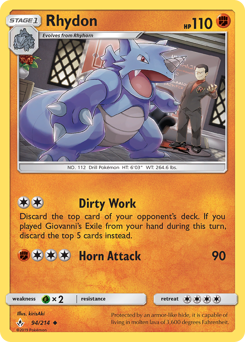 Pokemon Unbroken Bonds Rhydon - 94