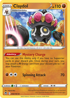 Pokemon Silver Tempest Claydol - 94