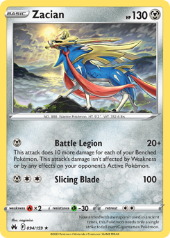 Pokemon Crown Zenith Zacian - 94