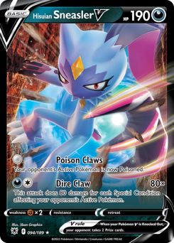 Pokemon Astral Radiance Hisuian Sneasler V - 94