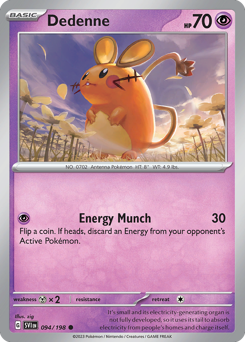 Pokemon Scarlet & Violet Dedenne - 94