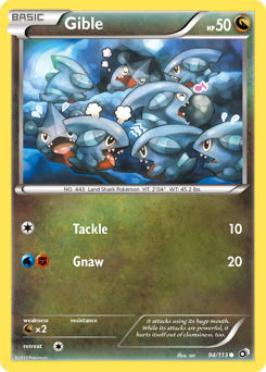 Pokemon Legendary Treasures Gible - 94