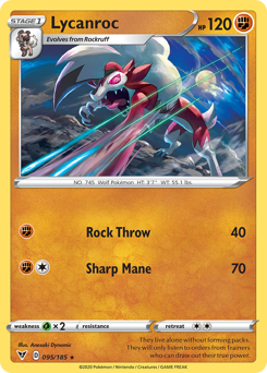 Pokemon Vivid Voltage Lycanroc - 95