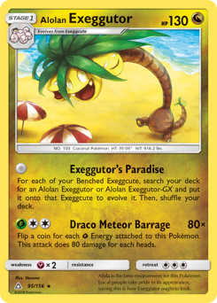 Pokemon Ultra Prism Alolan Exeggutor - 95
