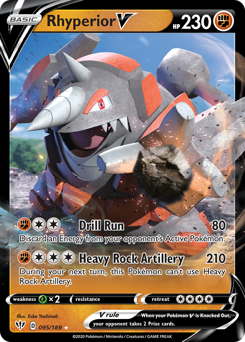 Pokemon Darkness Ablaze Rhyperior V - 95