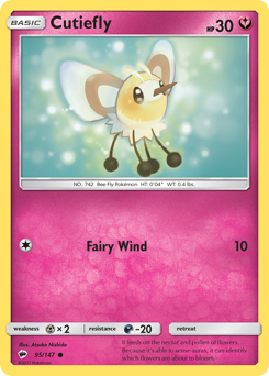 Pokemon Burning Shadows Cutiefly - 95